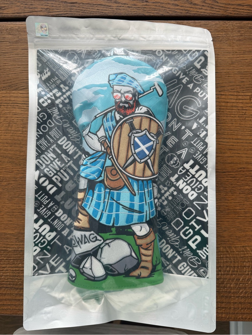 SWAG Scottish Highlander Golf Club Headcover - Blue Tartan